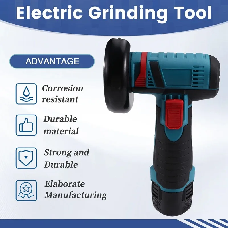 Mini Handheld Electric Grinder Cordless Lithium Battery Angle Grinder Polisher Cutter Rechargeable Power Tool for Home