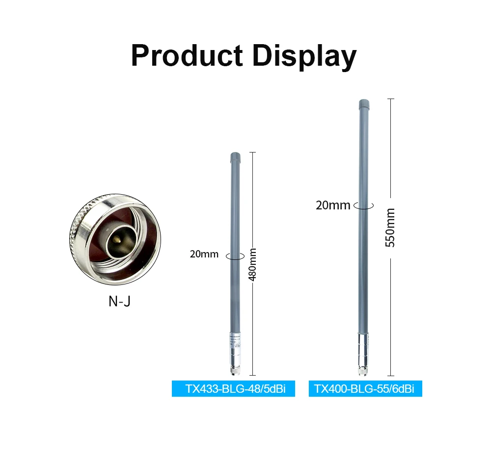 Outdoor 433 MHz Lora Antenna 470MHz Long Range Antennas Omni Waterproof N Male