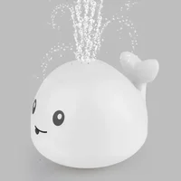 Baby Shower Simulation Plastic Whale Shape Fully Automatic Sensing Led Light Bulb Creative Water Spray Children's Birthday Gift 2