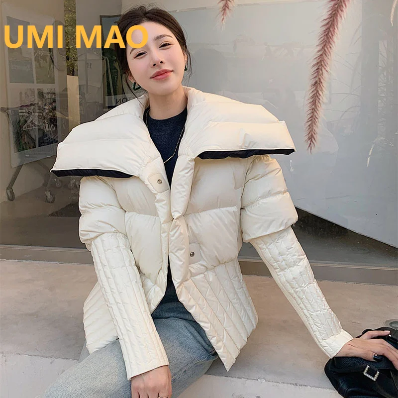 

UMI MAO 90 White Duck Down Jacket 2023 Winter New White Little Fragrance Design Sense High-end Commuter Short Coat Women Femme