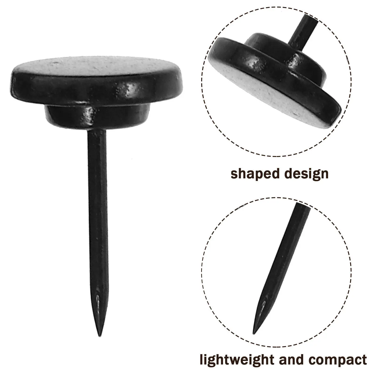 30개 벽걸이용 금속 푸시핀, 사무실 코르크보드 사진 걸이용 소형 푸시핀 훅, 메시지 보드 용품
