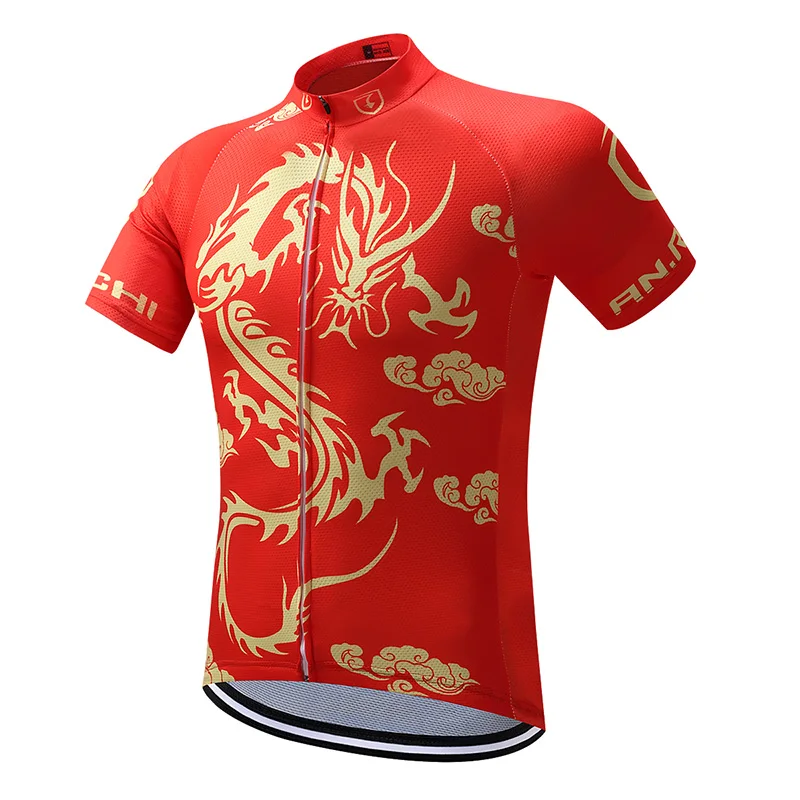 thumbnail image 1 of Maillot de ciclismo 2018 con estampado de dragón, ropa corta de verano para ciclismo, camisetas deportivas para hombre, servicio personalizado/al por mayor, 1 of 5