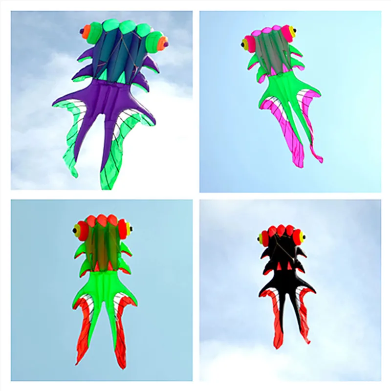 

free shipping fish kite fly string toy sports latawiec profesjonalny dragon kite windsock stunt kite giant kite cerf-volant fun