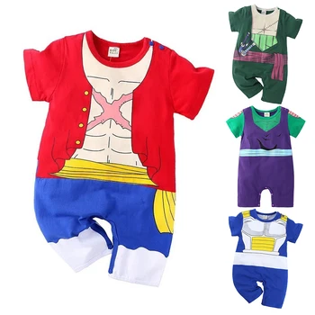 Baby Boy Clothes Toddler Romper Babysuit Newborn Anime Zoro Summer T-shirt Climbing Clothes Infant Stuff Baby Clothing Pajamas 1