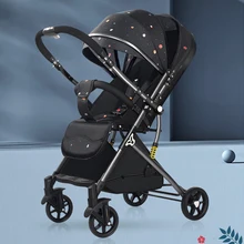 

BETSOCCI Two-way ultra-light stroller can sit and lie simple one-button folding high-view newborn baby umbrella car