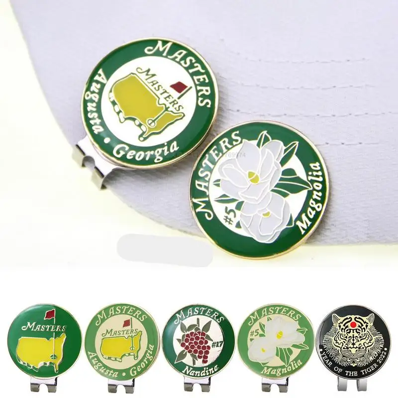 

Removable US Map White Flower Pattern Golf Marker With Magnetic Clip For Man Women Gift Golf Accessories Alloy Marker