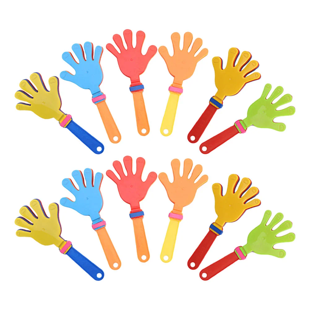12 Pcs Hand Clapper Clappers Funny Props Toys Prank Noise Maker Plastic Reusable