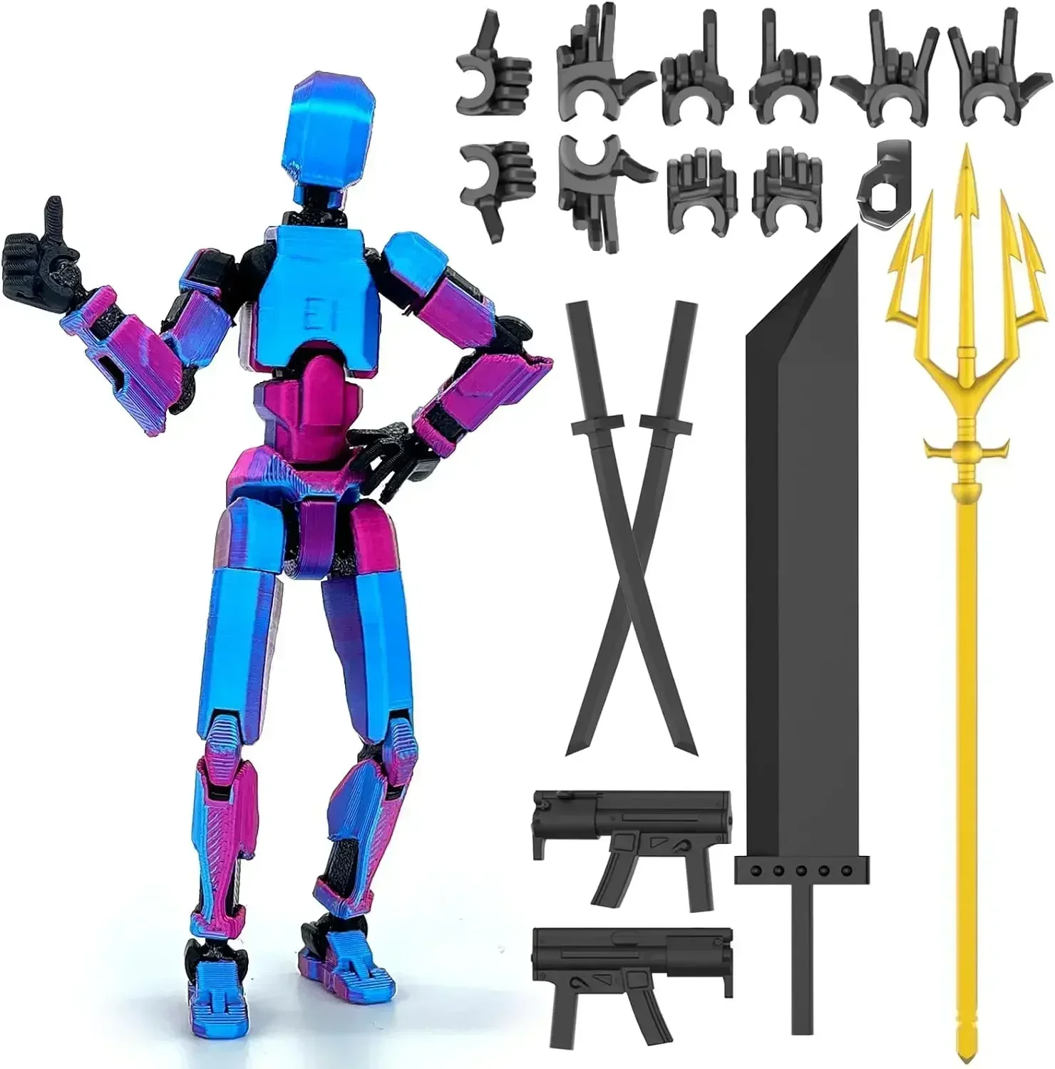3D Printed Shapeshift Robot Action Figure - Lucky 13 DIY Mannequin Toy