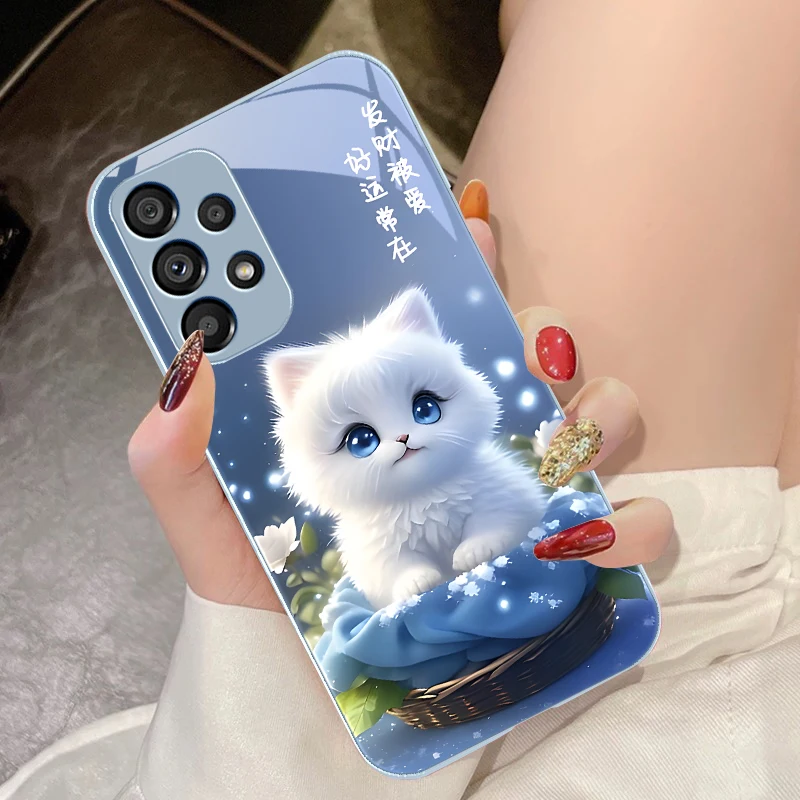 Adorable Green Dog Design Tempered Glass Phone Case