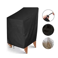 3 Sizes Dustproof Chair Organizer Stacked Chair Dust Cover Storage Bag Outdoor Garden Patio Furniture Protector Waterproof 2