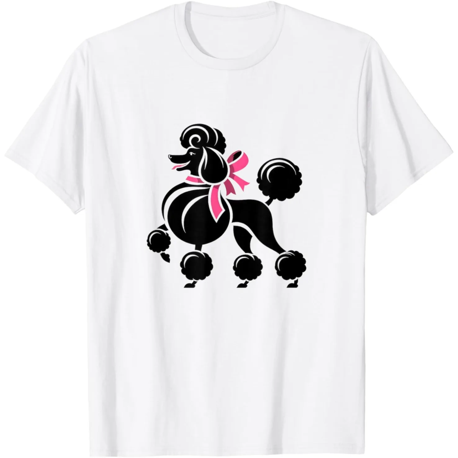 Bestes Standard-T-Shirt für Pudel-Liebhaber im Stil der 1950er Jahre für Männer und Frauen, Baumwoll-Streetwear-T-Shirt, kurzärmelig, Unisex, lockere Kleidung