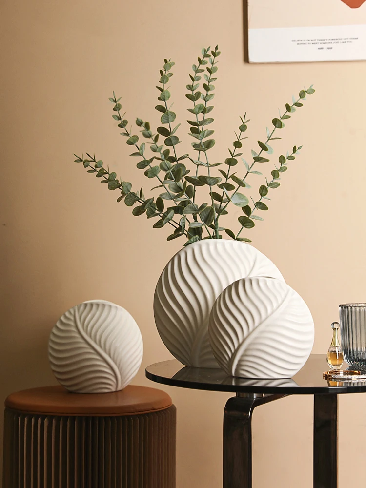 

Nordic Minimalism Ceramic Vase ART Texture Flower Pot Light Luxury Modern Style Home Living Room Decoration Pieces Holiday Gift