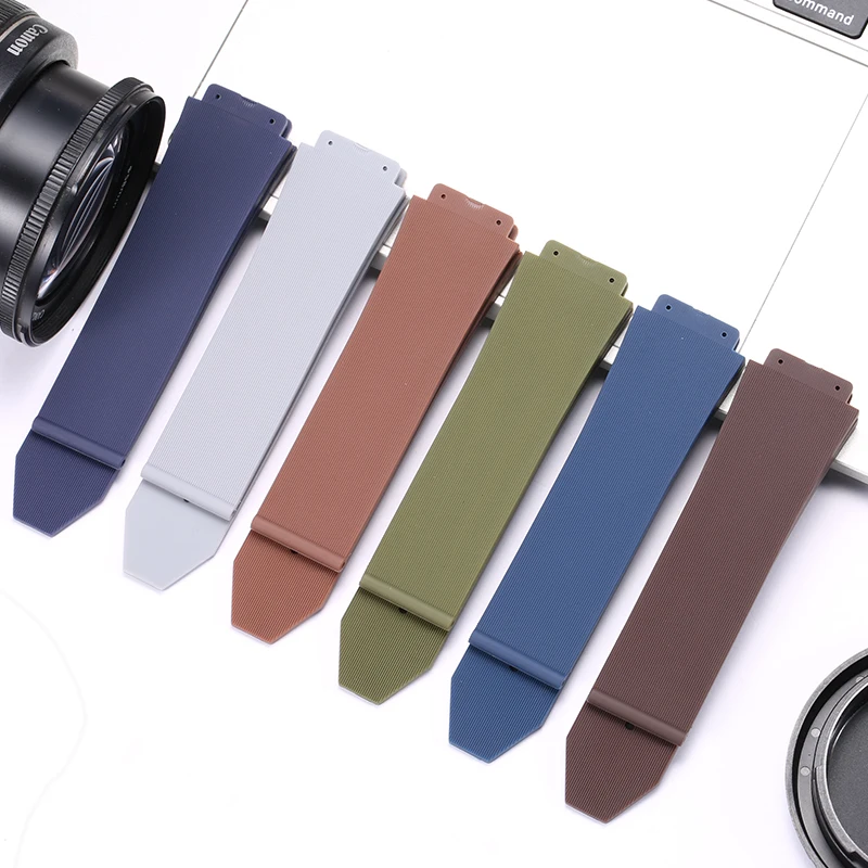 Silicone Sports Waterproof Sweatproof Rubber Watch Band Bracelet - 25×19mm