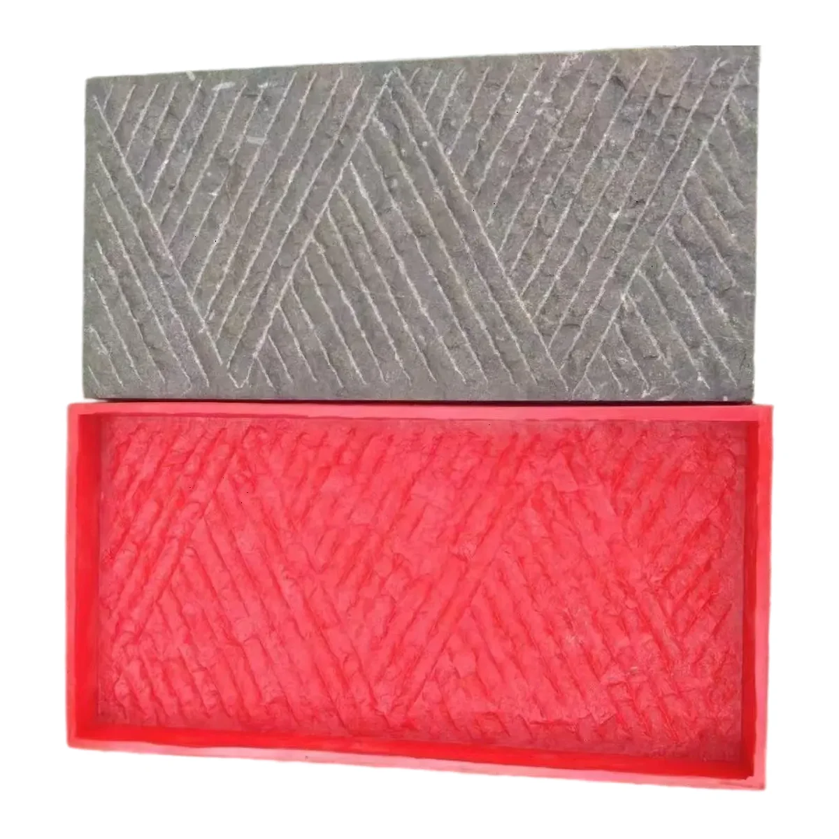 Wood Grain Long Strip Cement Embossed Floor Mold Size 60X30Cm Artistic Concrete Imitation Cultural Stone Wall Embossing Mold