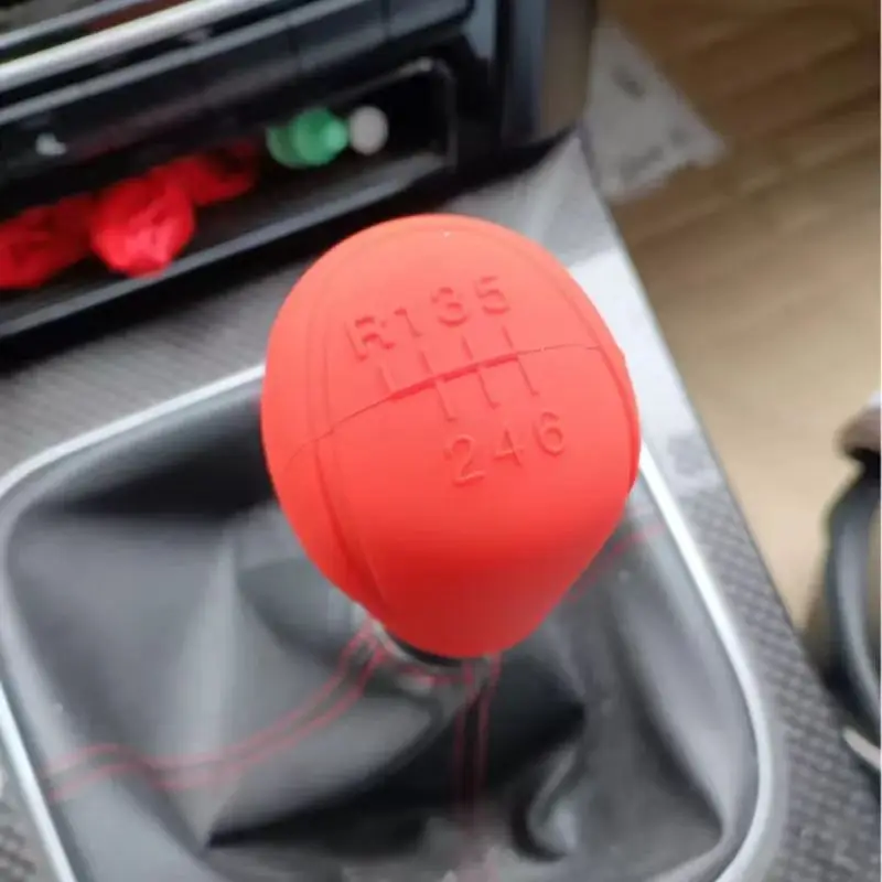 Gear Shift Knob Cover Car Silicone Gear Shift Non-Slip Grip Handle Protective Covers Manual 5 6-speed Car Interior Accessories