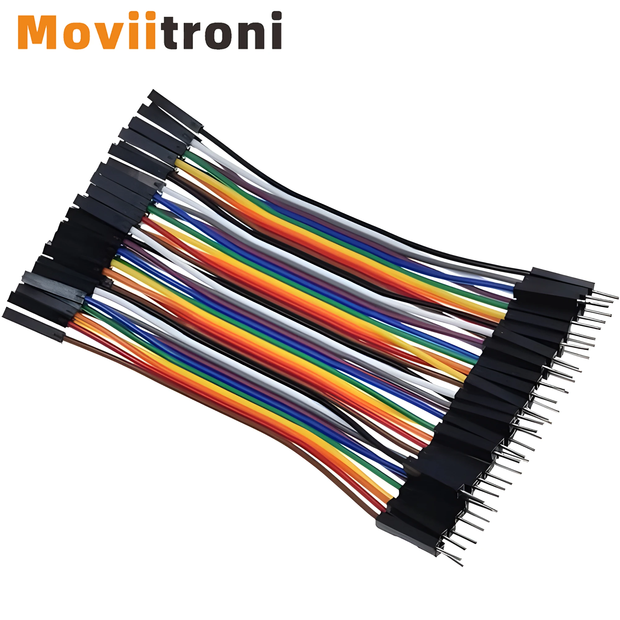 DIY Jumper Wire Kit with 40-Pin Connectors - Assorted Lengths and Genders