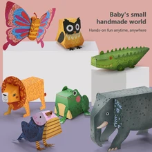 

3D DIY Handmade Toys 2 Paper Plate Sticker Material 5 EVA Sticker Kids Kindergarten Animal Robot Art Craft Educational Toys GYH