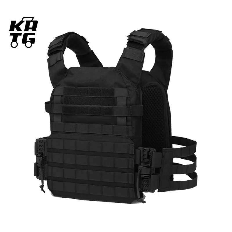 Quick Release Tactical Airsoft Vest Adjustable Plate Carrier 500D Nylon