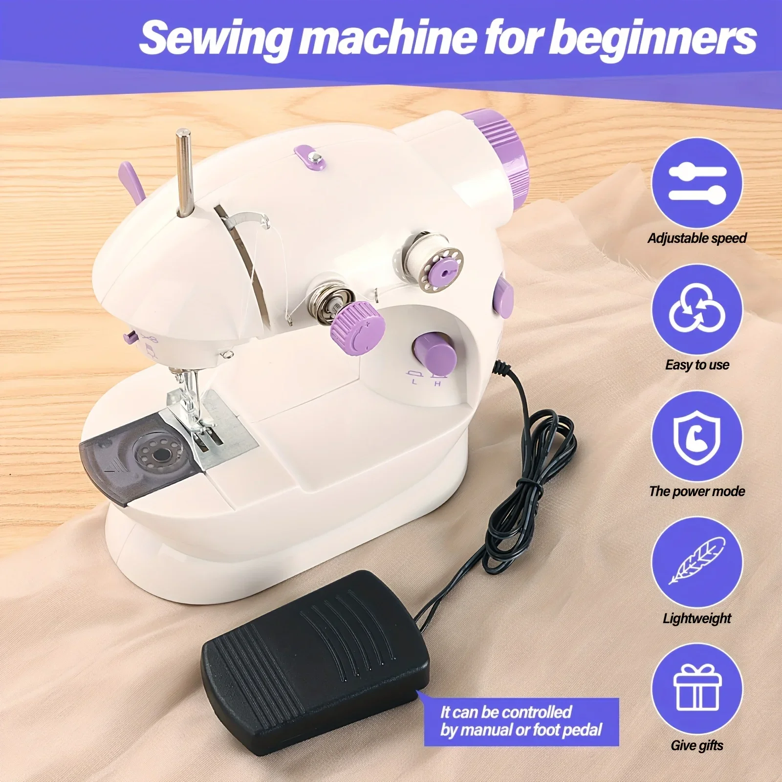 New home portable sewing desktop automatic sewing machine with light multifunctional mini fashion small sewing machine