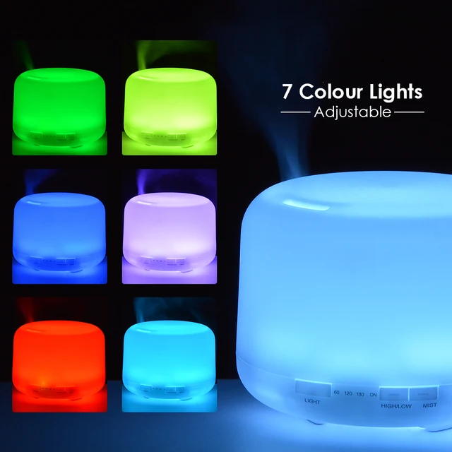 Air Humidifier Essential Oil Diffuser 300ML 500ML 1000ML With Lights Remote Control Ultrasound Electric Aromatherapy Diffuser 5