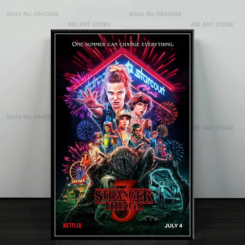 Stranger Things Season 5 The Final Season Netflix A4 Poster Art