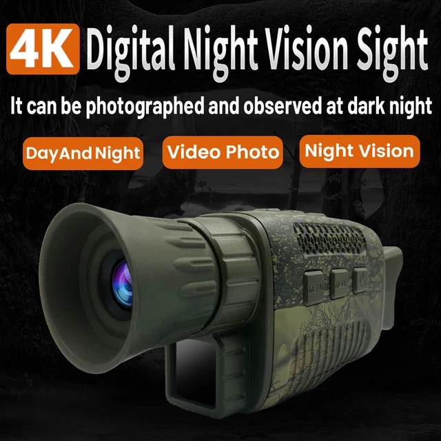 Dispositivo de visión nocturna NV1000, Monocular de visión nocturna Óptica  infrarroja, 9 idiomas, Zoom Digital 5X, reproducción de fotos y vídeo -  AliExpress