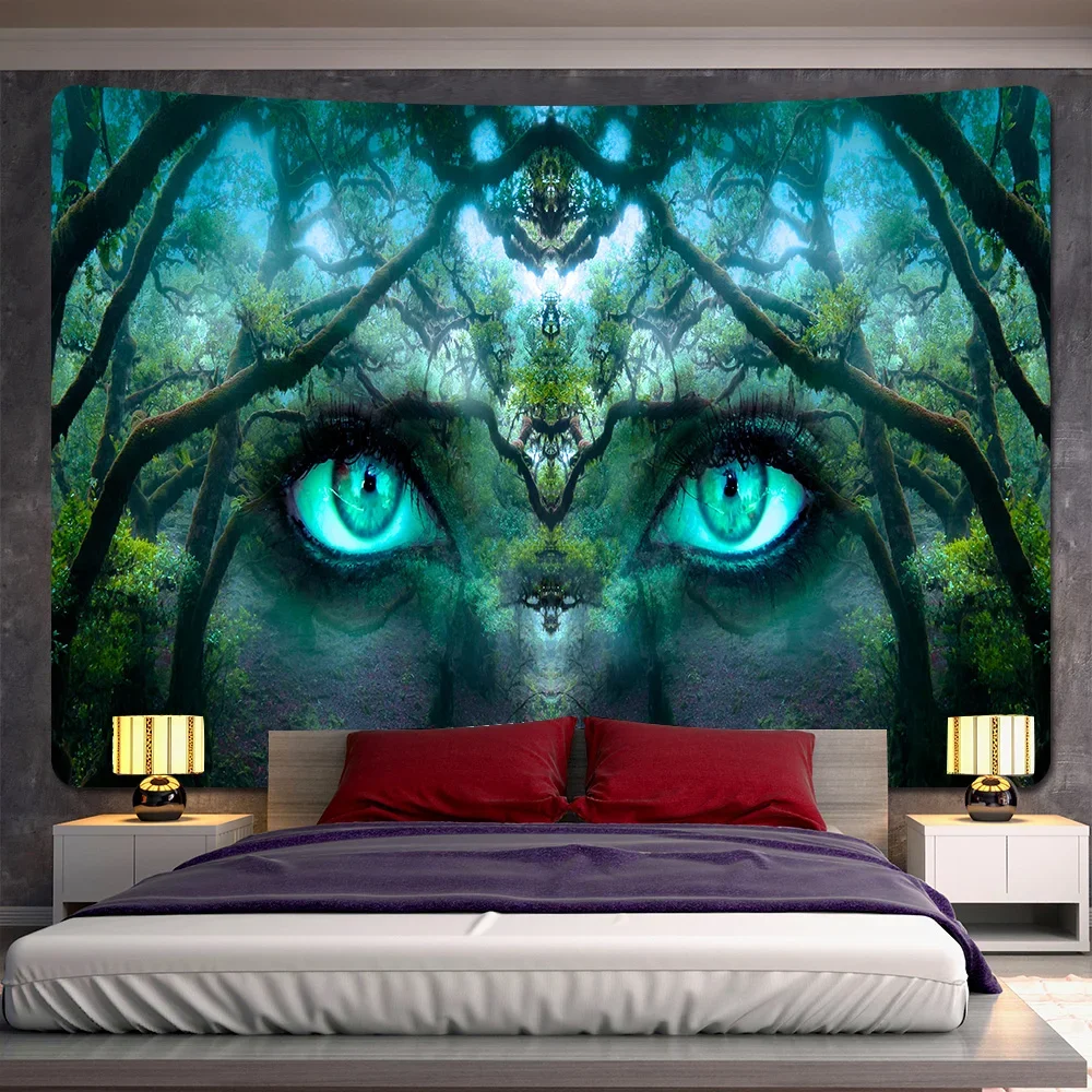 

Psychedelic scene home decoration printing large size tapestry hippie bohemian decoration background wall sofa blanket