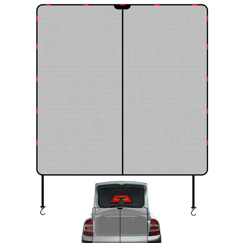 

Car Trunk Screen Magnetic Mount Car Tailgate Net High-density Ice Silk Tailgate Rear Net Trunk Privacy Protection From