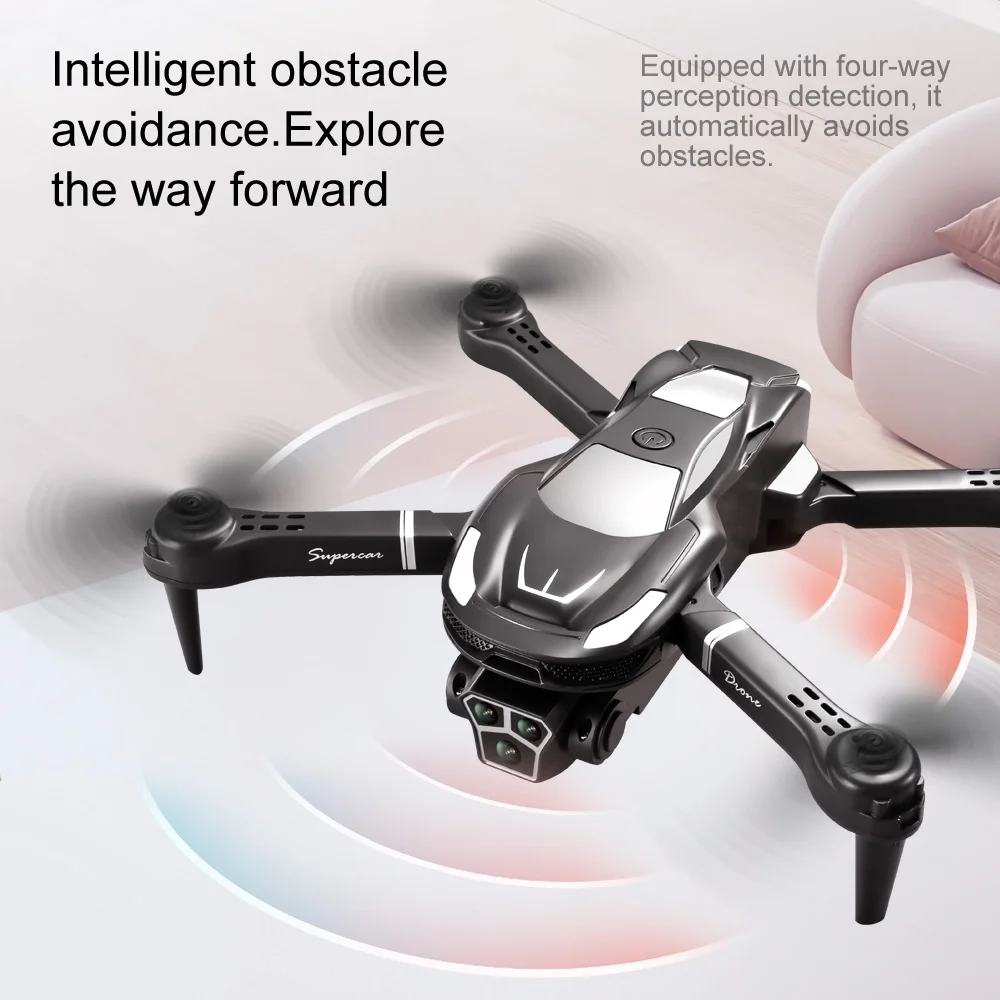 V68 RC Drone 8k Profesional Three HD Camera 2.4G Obstacle Avoidance Aerial Photography Optical Flow Foldable Quadcopter Toy Gift