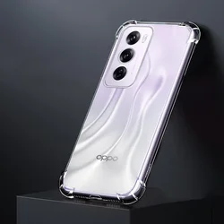 Shockproof Transparent Phone Case with Reinforced Corners - Heavy-Duty TPU Protection for Reno12 5G China (Clear)