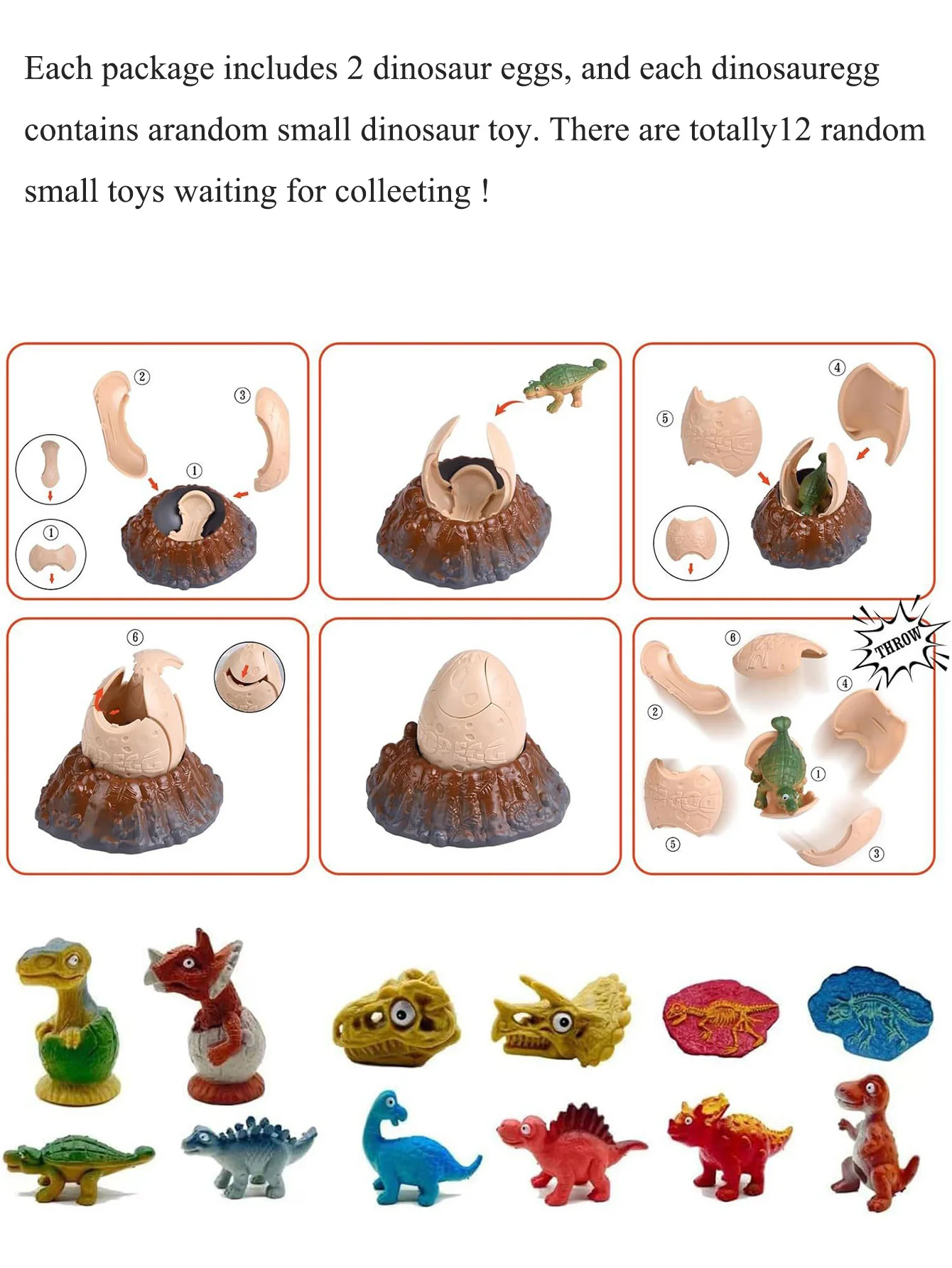 Dinosaur model toys, toy dinosaurs that can eat eggs, lay eggs, and swing walking, suitable for boys, girls' birthday gift toys 5