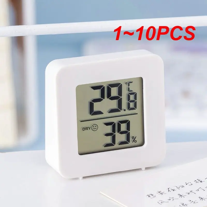 

Мини-термометр с ЖК-дисплеем, Цифровая метеостанция, гигрометр, комнатный измеритель влажности и температуры, 1 ~ 10 шт.