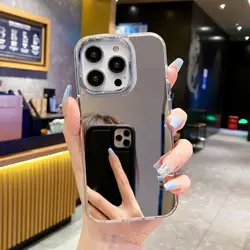 Luxury Plating Makeup Mirror Acrylic Phone Case - Shockproof Protective Cover - iPhone 16 (Mirror)