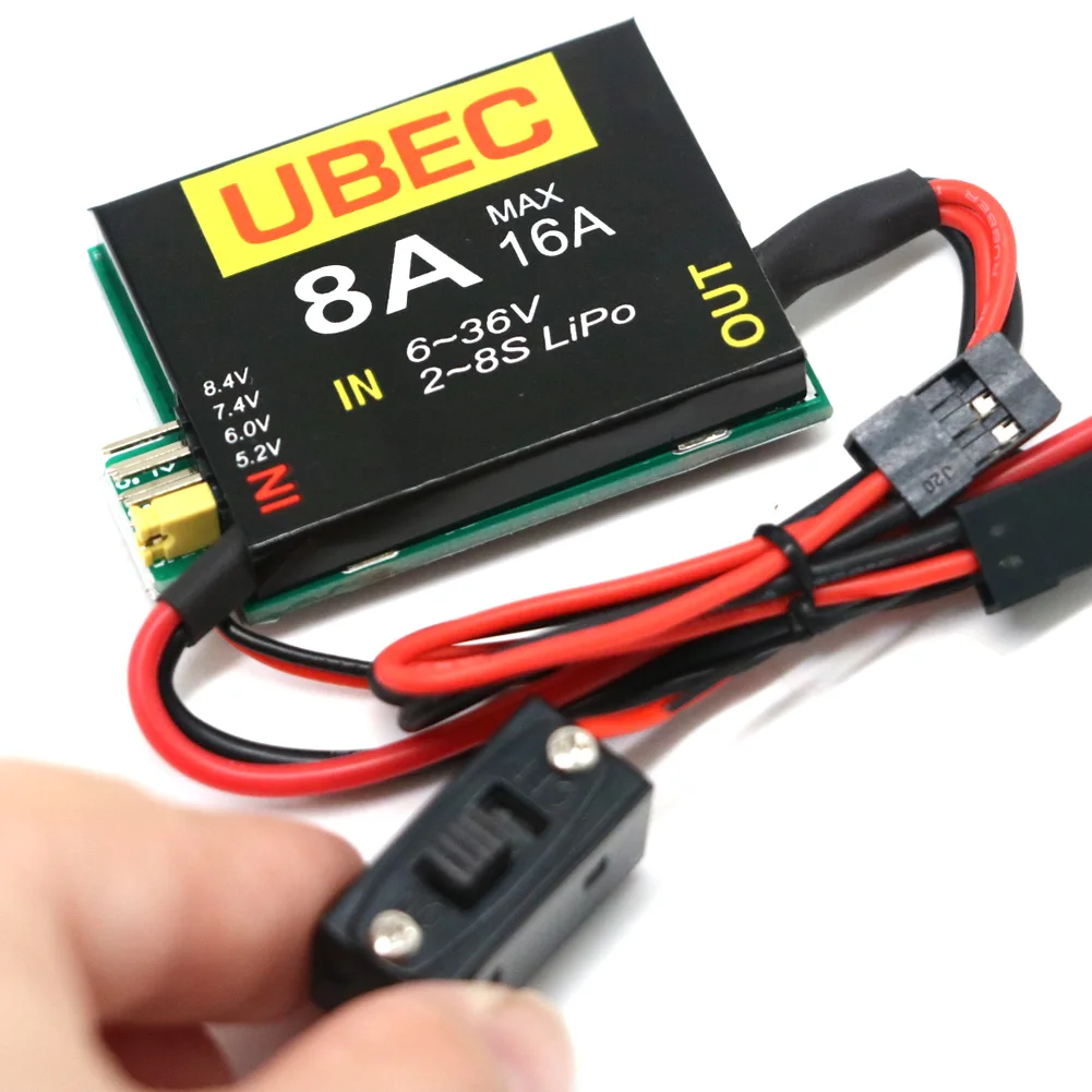UBEC8A BEC 듀얼 UBEC 서보 별도 전원 공급 장치, RC 자동차 고정익 비행기 로봇 암, 2S8S, 636V