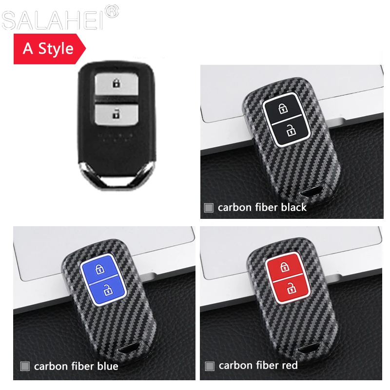 

ABS Car Smart Remote Key Case Cover Shell Fob For Honda Vezel City Civic Jazz BRV BR-V HRV Protector Keychain Accessories