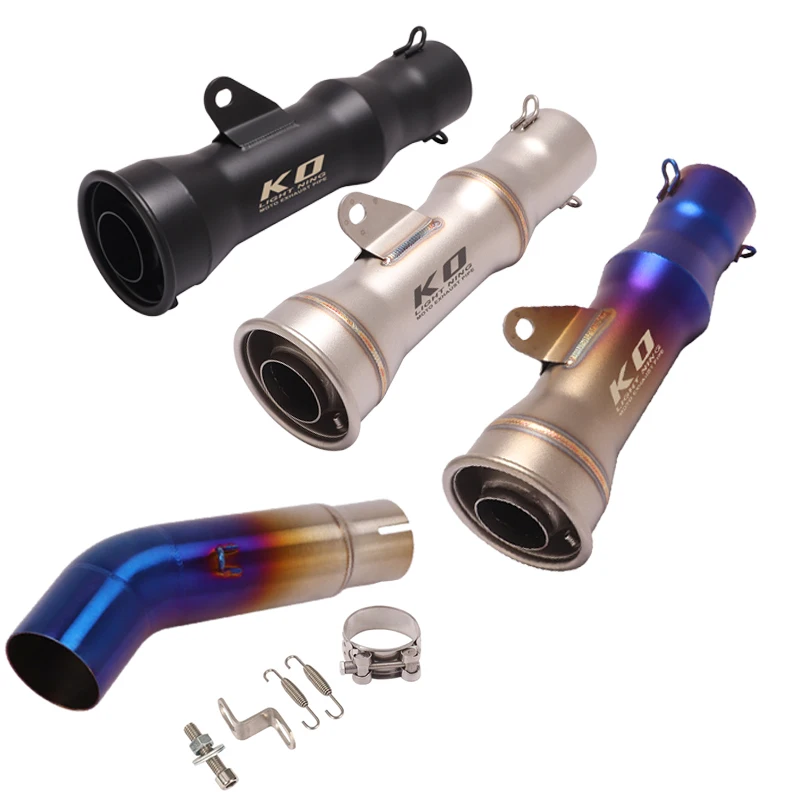 

For Suzuki GSXR600 GSXR750 2011-2017 Motorcycle Exhaust Tail Pipe 51mm Muffler Connect Middle Link Stainless Steel Blue Color