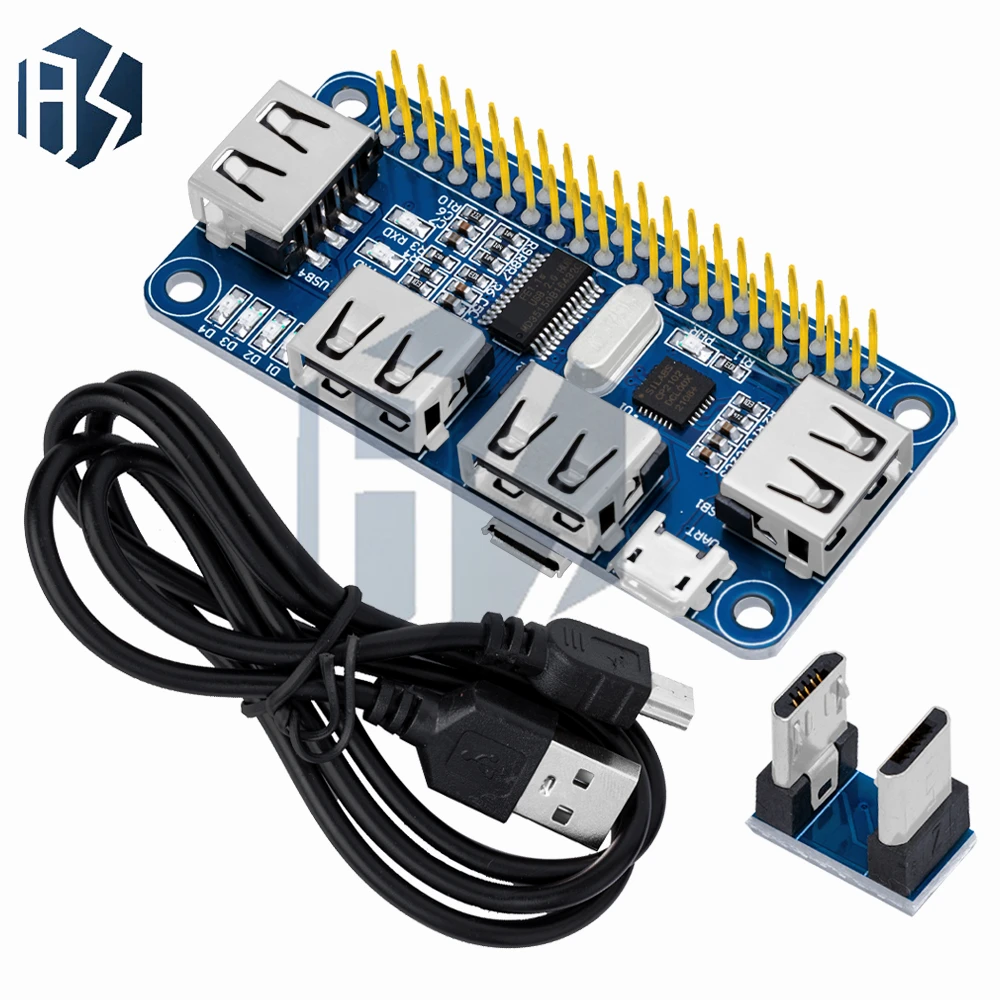 Advanced 4-Port USB HUB HAT Extension Board