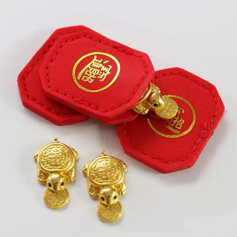 Fengshui Lucky Turtle Wallet Charm Money-biting Turtle Ornaments Decor For Longevity Protection & Financial Stability