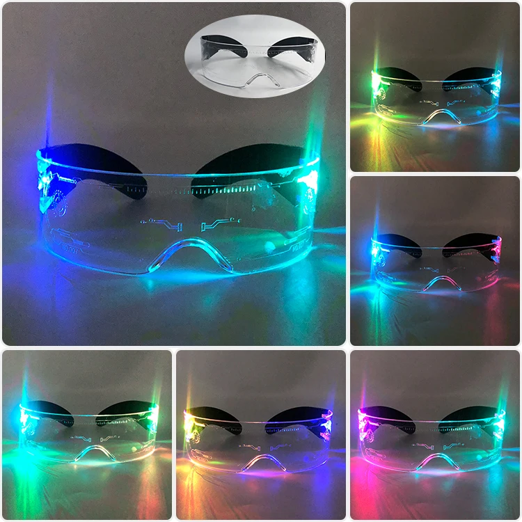 Roboter LED Neon Visor Gläser, Fluor zierende Party, Bar, Karneval, Weihnachts kostüm Requisiten, Neuankömmling – Detail 11