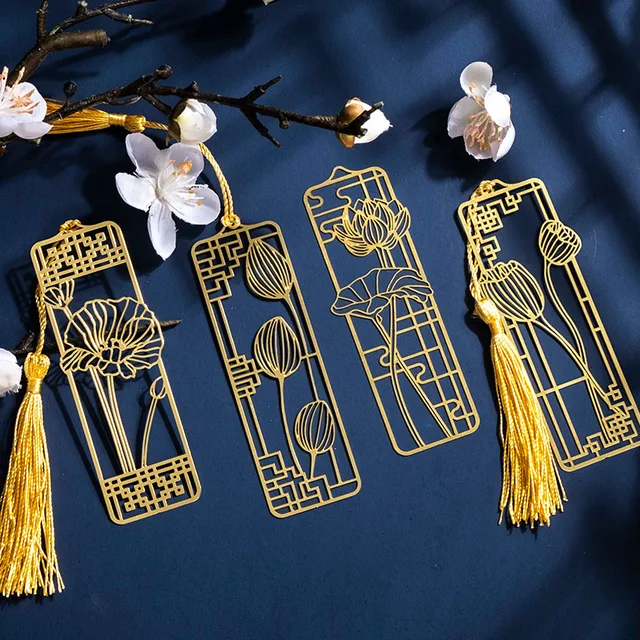 Bayannur 栞 古典的な中空の金属のしおり、絶妙な文学的および芸術的 Amazon | Bayannur 栞 古典的な中空の金属のしおり、絶妙な文学