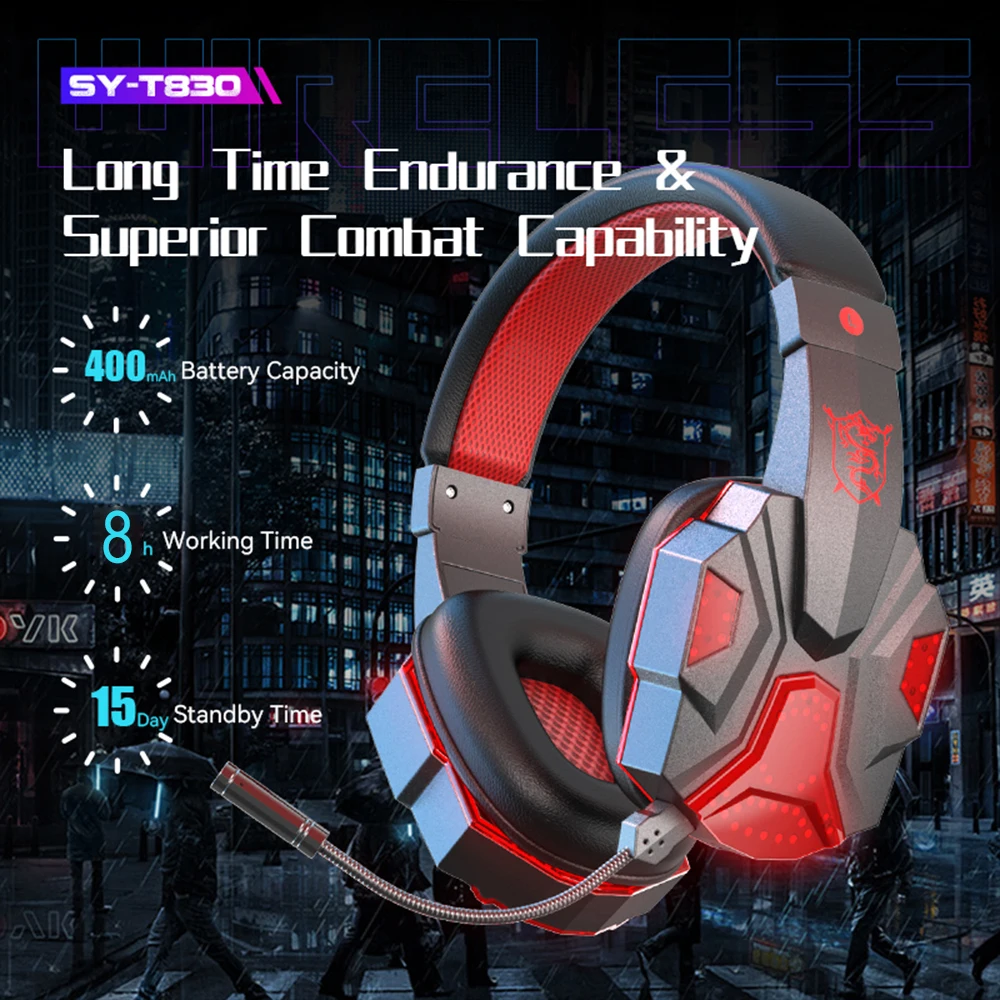 3.5mm Gaming Headset Mic LED Headphones Stereo Bass Surround For