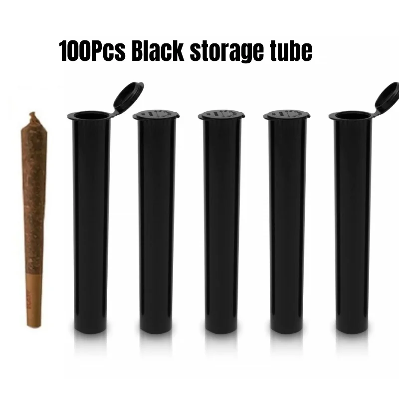 Set of 100 Waterproof Odor-Sealed 120mm Cigarette Storage Tubes with Lids