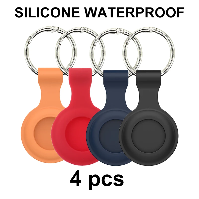 Custodie In Silicone Da 4 Pezzi Per La Tua Protezione Apple Supporto Portachiavi Airtag Trova Il Mio Supporto Per Bici Ciondolo Porta Airtag