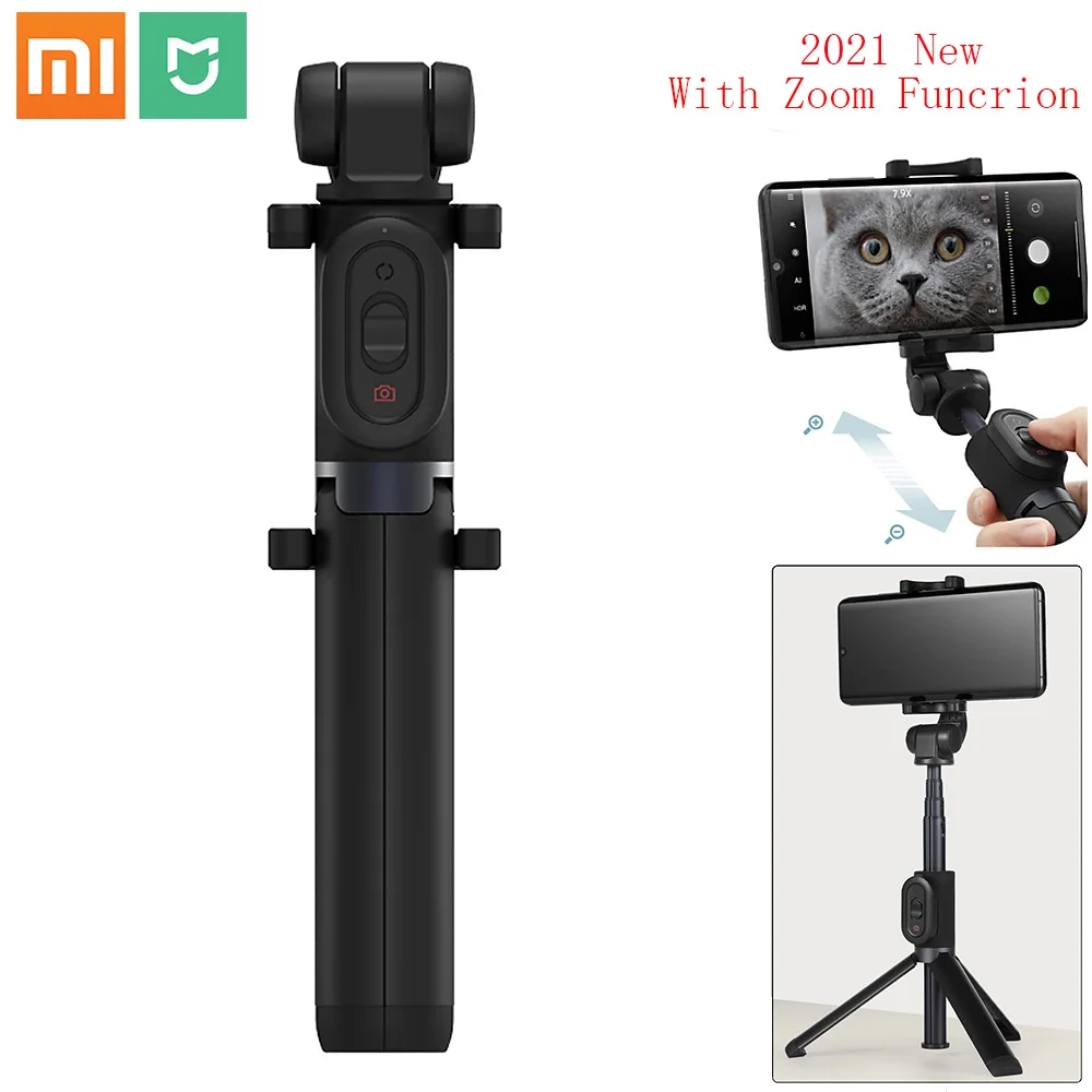 

Original Xiaomi Mijia Mi Zoom Tripod Selfie Sticks with Bluetooth Remote Foldable Extendable Monopod for Apple android