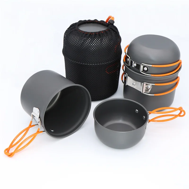 4pcs-Camping-Pot-Portable-Backpacking-Kit-Lightweight-Combination-Pot ...