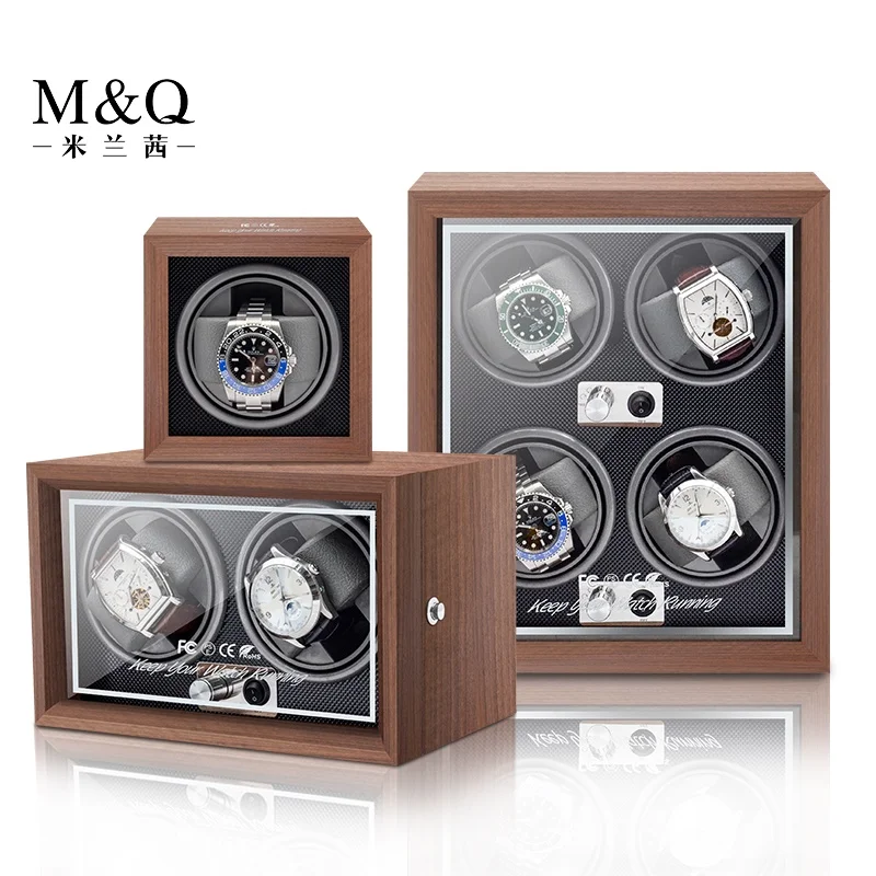 

MELANCY Spot Goods Luxury Gift Brand Wood Watch Winder Box High-End 1 2 4 Slot Automatic Watches Box with Mabuchi Moto