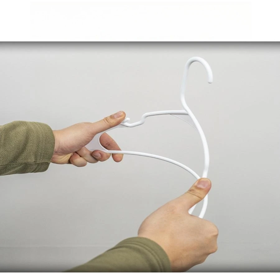 Plastic hangers for closet coats and shirts, space-saving, standard everyday use, room essentials and basics 4