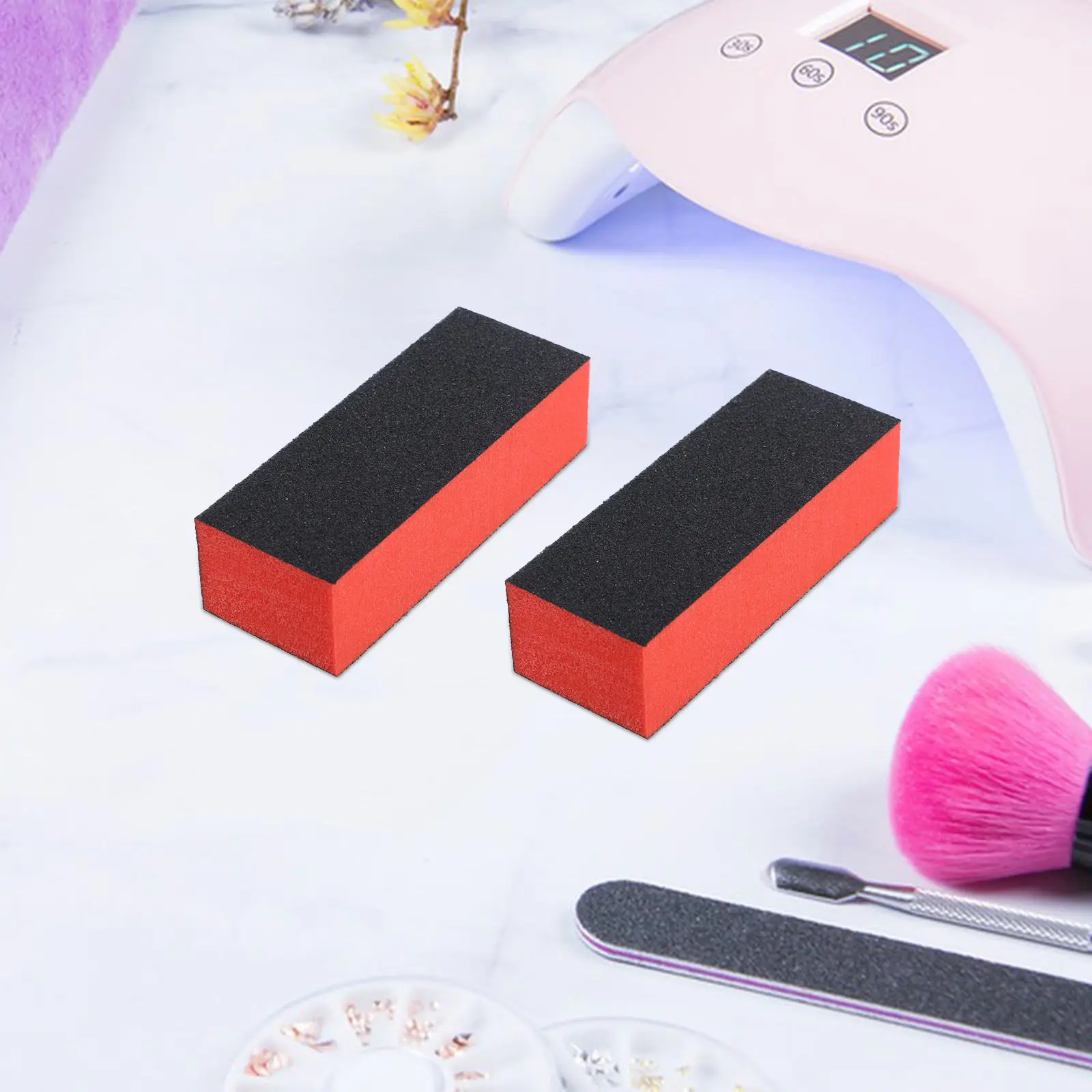 네일 버퍼 블록 다면 샌딩 폴리싱 쉐이핑 도구 (천연 네일용) 전문 살롱 매니큐어 페디큐어 용품