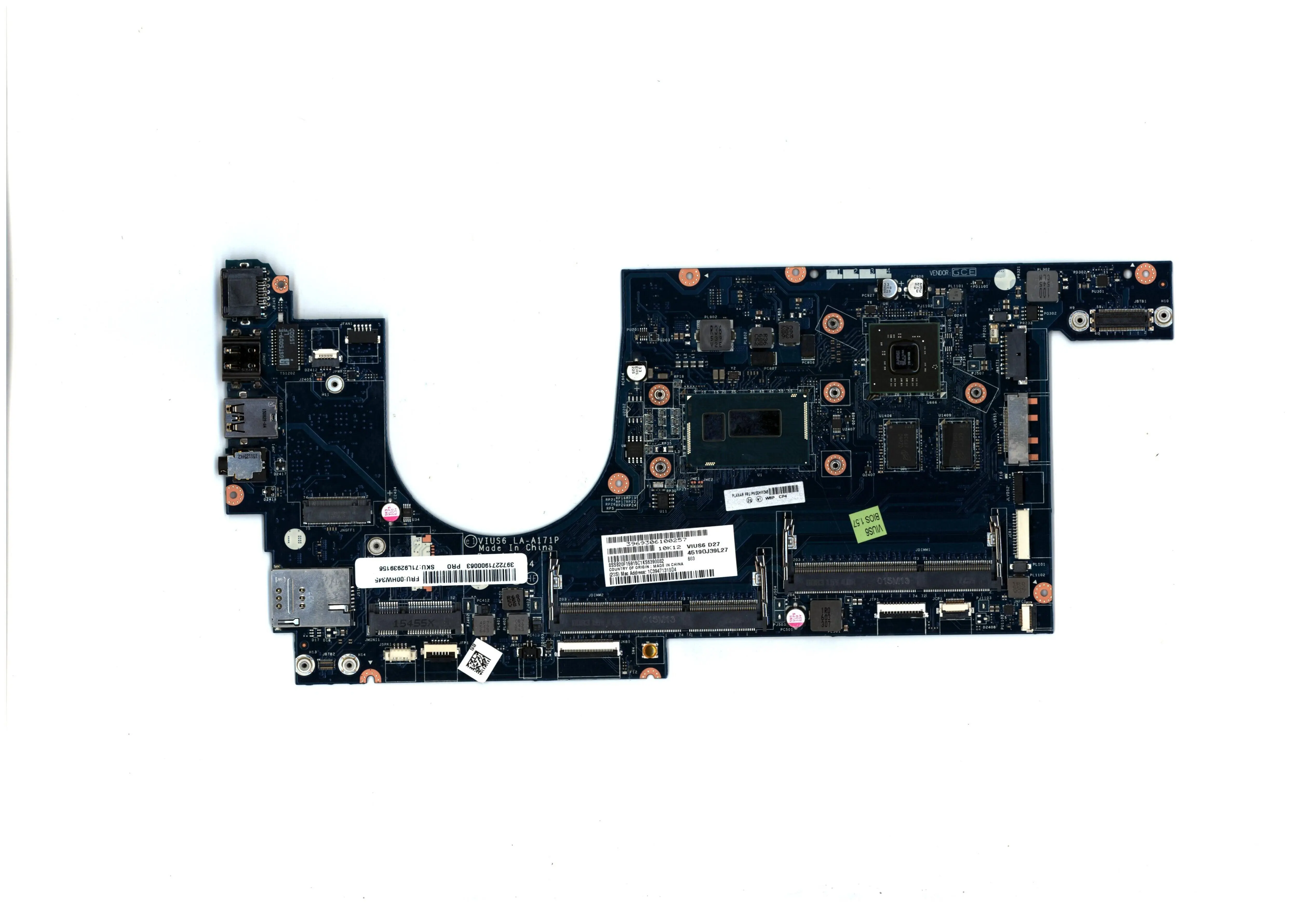 SN LA-A171P FRU PN 00HW345 00HW347 CPU intelI74510U Model Number Multiple optional replace S5-S540 Laptop ThinkPad motherboard