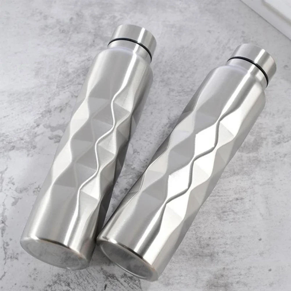 Sports Water Bottle 1000ml Stainless Steel Single-wall Leak-Proof for Fitness Gym Camping